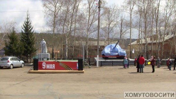 Открытие мемориала танка Т-62 в деревне Карлук514